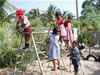 children on climbing frame
